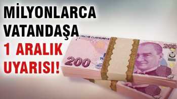 Bakan Şimşek'ten 1 Aralık uyarısı