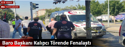 Baro Başkanı Kalıpcı Törende Fenalaştı