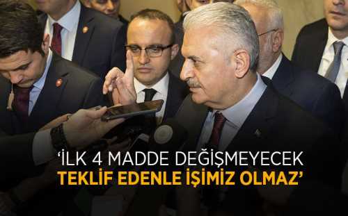 Başbakan'dan 'anayasanın ilk 4 maddesi' mesajı