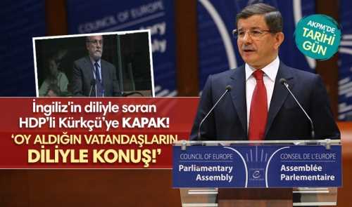 Başbakan Davutoğlu Kürkçü'ye, "İngilizce yerine keşke oy aldığınız Türk ve Kürt vatandaşların dilinden sorsaydınız.