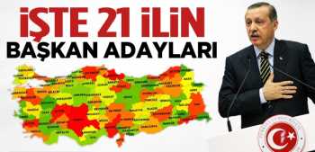BAŞBAKAN ERDOĞAN DİĞER 20 İLİ AÇIKLIYOR