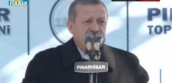Başbakan Tayyip Erdoğan Pınarhisar'da
