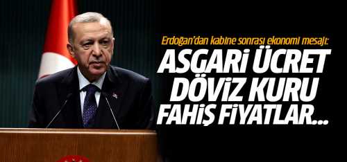 Başkan Erdoğan'dan kabine sonrası Asgari ücret, döviz kuru, fahiş fiyatlar konusunda açıklama yaptı