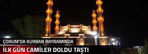 Bayramın ilk günü camiler doldu taştı