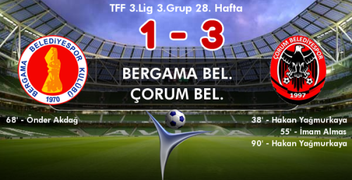 BERGAMA BEL. 1 - ÇORUM BEL. 3