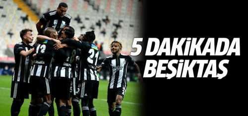 Beş dakikada Beşiktaş - Hatayspor'a 7 attı!