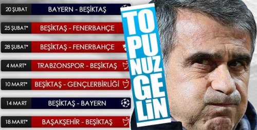 Beşiktaş'ı zorlu bir fikstür bekliyor