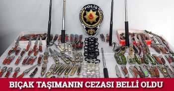 Bıçak taşımanın cezası 189 TL