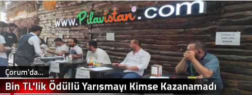 Bin TL'lik Ödüllü Yarışmayı Kimse Kazanamadı