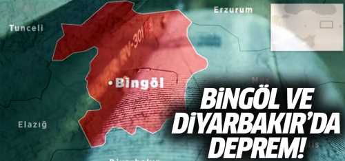 Bingöl ve Diyarbakır'da deprem meydana geldi