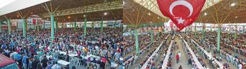 Binlerce kişi Mimarsinan Mahallesinde  iftarda bir araya geldi