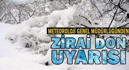 Bu gece İçin Zirai don Uyarısı Geldi!