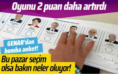  Bu pazar seçim olsa bakın kim ipi göğüslüyor