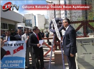 Taşeron işçiler hak mücadelesi için yine alanlardaydı