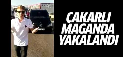 Çakarlı maganda yakalandı