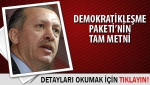 DEMOKRATİKLEŞME PAKETİNDEKİ 21 MADDE 