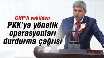 CHP’li vekil: PKK'ya yapılan TSK operasyonları durdursun