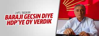 CHP'li Yavuz: Barajı geçsin diye HDP'ye oy verdik