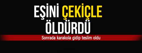 Cinnet getiren Yaşlı adam Eşini Çekiçle Öldürdü