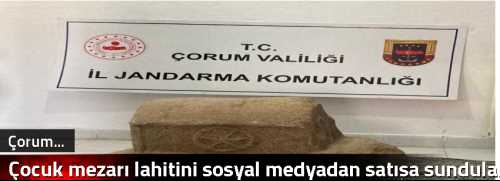 Çocuk mezarı lahitini sosyal medyadan satışa sundular 