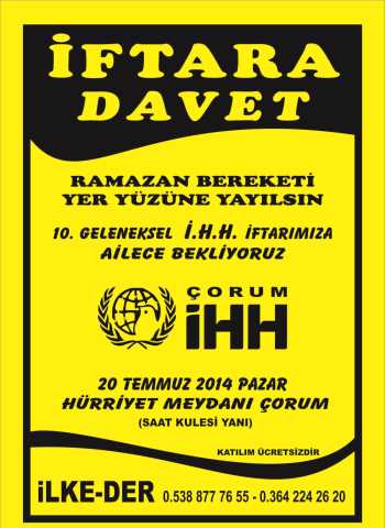 Çorum - İHH Ümmet İftarı 
