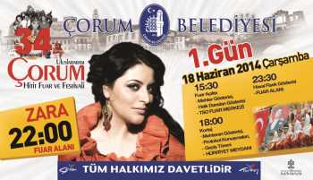 Çorum, 34. kez ünlü sanatçılarla festival coşkusu yaşayacak