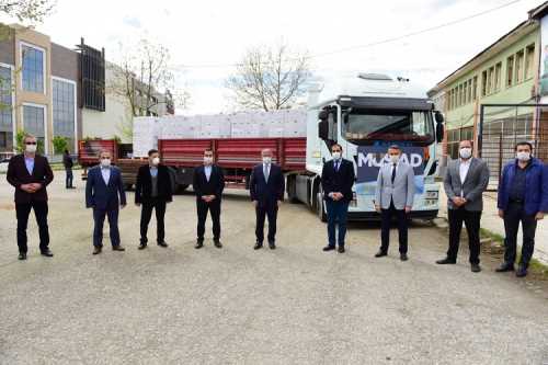 Çorum  MÜSİAD'tan Gıda bankasına 4 Tır yardım