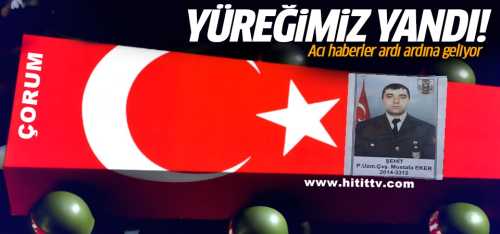 ÇORUM'A YİNE ŞEHİT ACISI DÜŞTÜ 