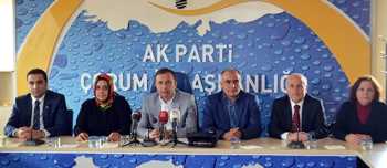 Çorum Ak Parti Kadın kollarının ilk basın toplantısı