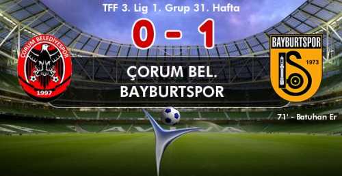 ÇORUM BELDY. 0 - BAYBURTSPOR 1