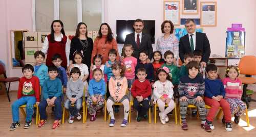 Çorum Belediye Başkanı Muzaffer Külcü Sevgi Anaokulu’nda çocuklarla bir araya geldi