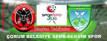 Çorum Belediye Spor - Dersim Spor Maçı  