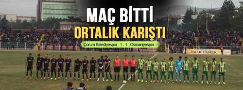 ÇORUM BELEDİYE SPOR  MAÇI SONRASI SAHA KARIŞTI