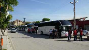 ÇORUM BELEDİYE SPORLU TARAFTARLAR ESKİŞEHİR'E AKIN ETTİ