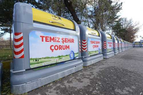 Çorum Belediyesi çöp konteynerlerini yeniliyor