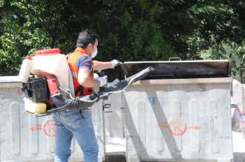 ÇORUM BELEDİYESİ HAŞEREYLE MÜCADELE EDİYOR 