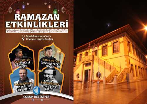 Çorum Belediyesi’nden Ramazan etkinlikleri başlıyor