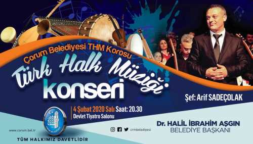 Çorum Belediyesi Türkü Ziyafeti Sunacak