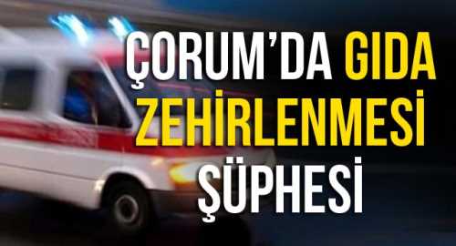 Çorum'da 11 Öğrenciler Gıdadan Zehirlendi