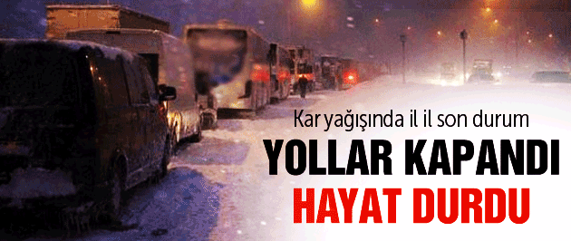  ÇORUM’DA 190 KÖY YOLU ULAŞIMA KAPANDI