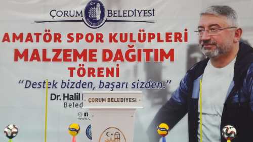 Çorum'da Amatör Futbol Kulüplerine 159 Bin TL'lik malzeme yardımı