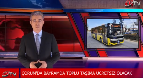 Çorum'da Bayramda Toplu Ulaşım 2 Gün Ücretsiz!