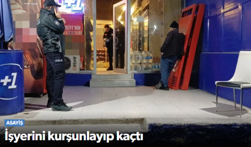 Çorum’da Bir  İşyeri Kurşunlandı