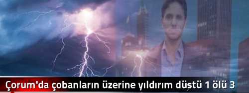 Çorum'da çobanların üzerine yıldırım düştü 1 ölü 3 yaralı