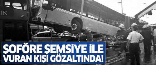 Çorum'da Halk otobüsü şoförüne şemsiye ile saldırı