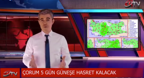 Çorum'da Hava 5 gün Yağmurlu olacak!