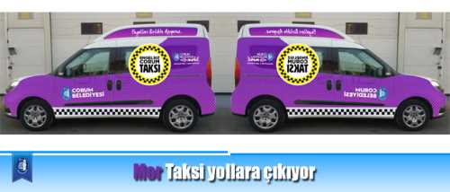 Çorum'da Mor Taksi uygulaması başladı