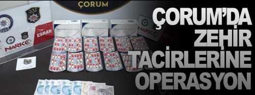 Çorum’da narkotik polisler sokak satıcılarına operasyon düzenledi