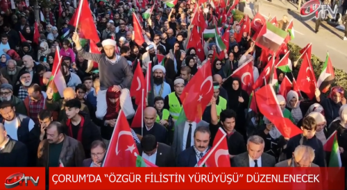 Çorum'da Özgür Filistin Yürüyüşüne davet!