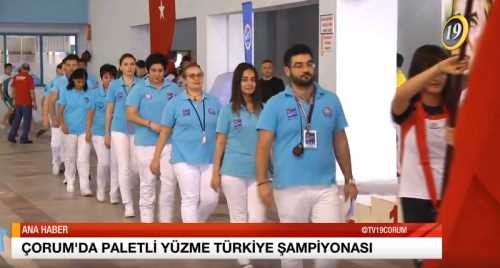 ÇORUM’DA PALETLİ YÜZME TÜRKİYE ŞAMPİYONASI BAŞLADI